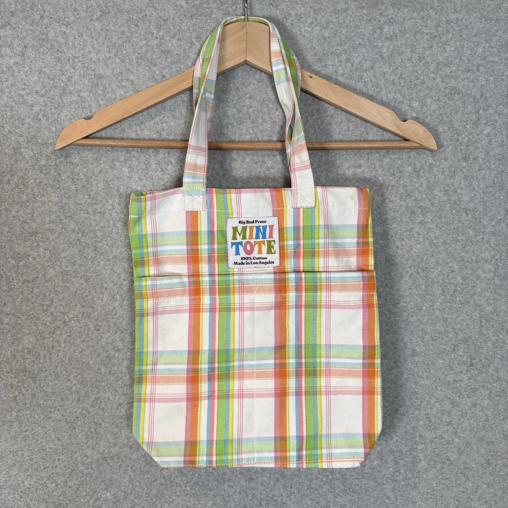 Big Bud Press Mini Tote Plaid Bag Purse